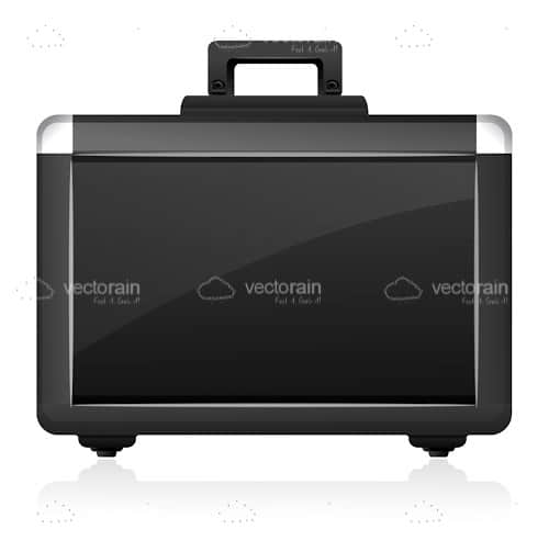 Glossy Black Briefcase